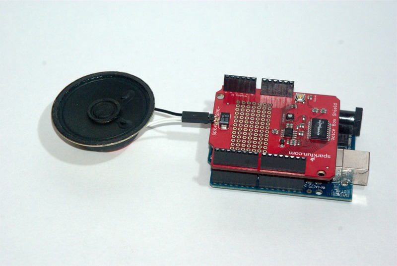 Speaker attached, ready for testing