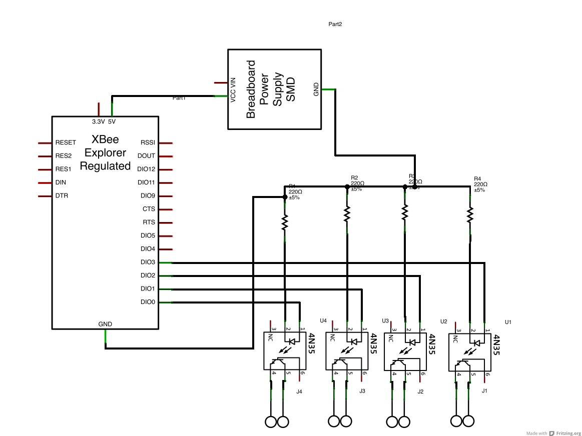 Schematic of On-Module Accessory Decoder Input Interface.
